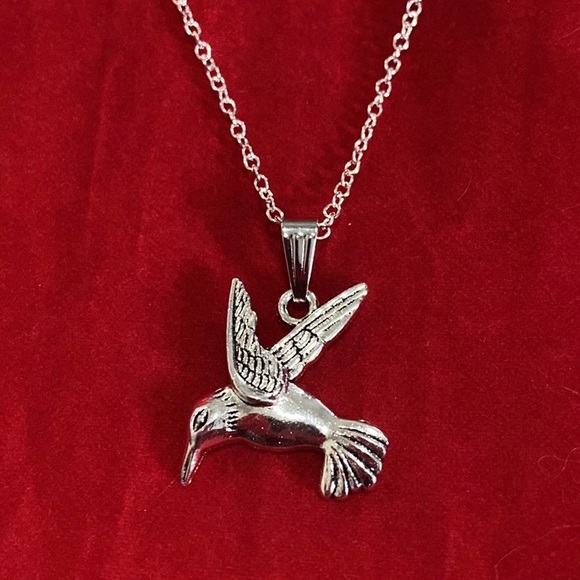 Hummingbird Necklace Bird Lover May Be Personalized - Picture 4 of 10